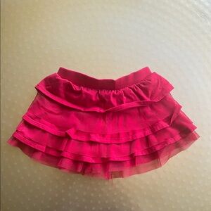 Vibrant Red Layered Skirt